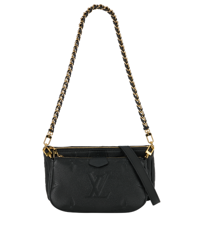 Multi Pochette Accessories, £1,500, Handbags, Black, Leather, Front view
